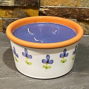 Partylite ~ Terrace Blossom ~ 3 Wick Candle in Terracotta Pot ~ Brand New!